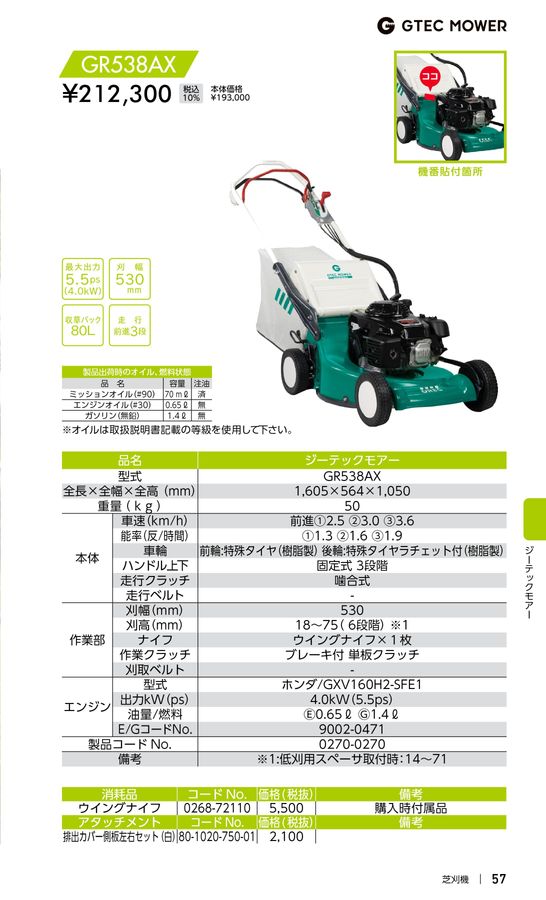 OREC 2024 価格表