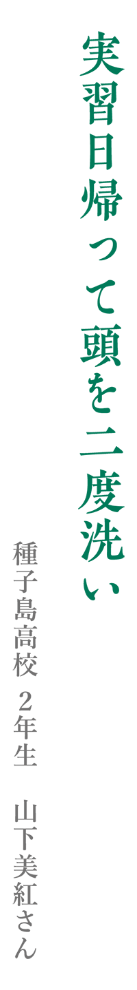 実習日帰って頭を二度洗い