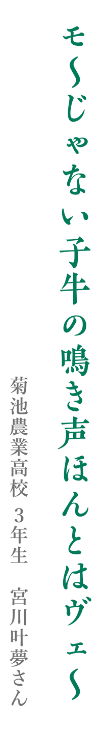 モ～じゃない子牛の鳴き声ほんとはヴェ～