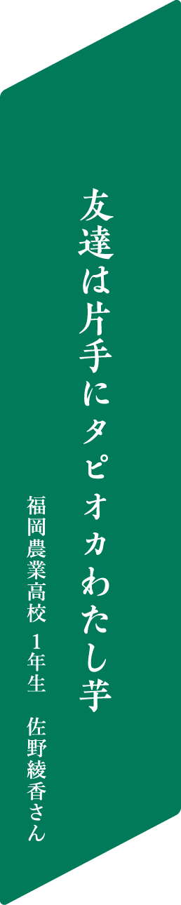 友達は片手にタピオカわたし芋