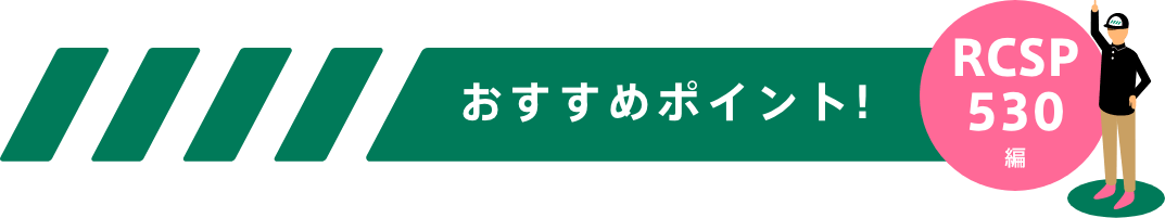 おすすめポイント！-RCSP530シリーズ編-